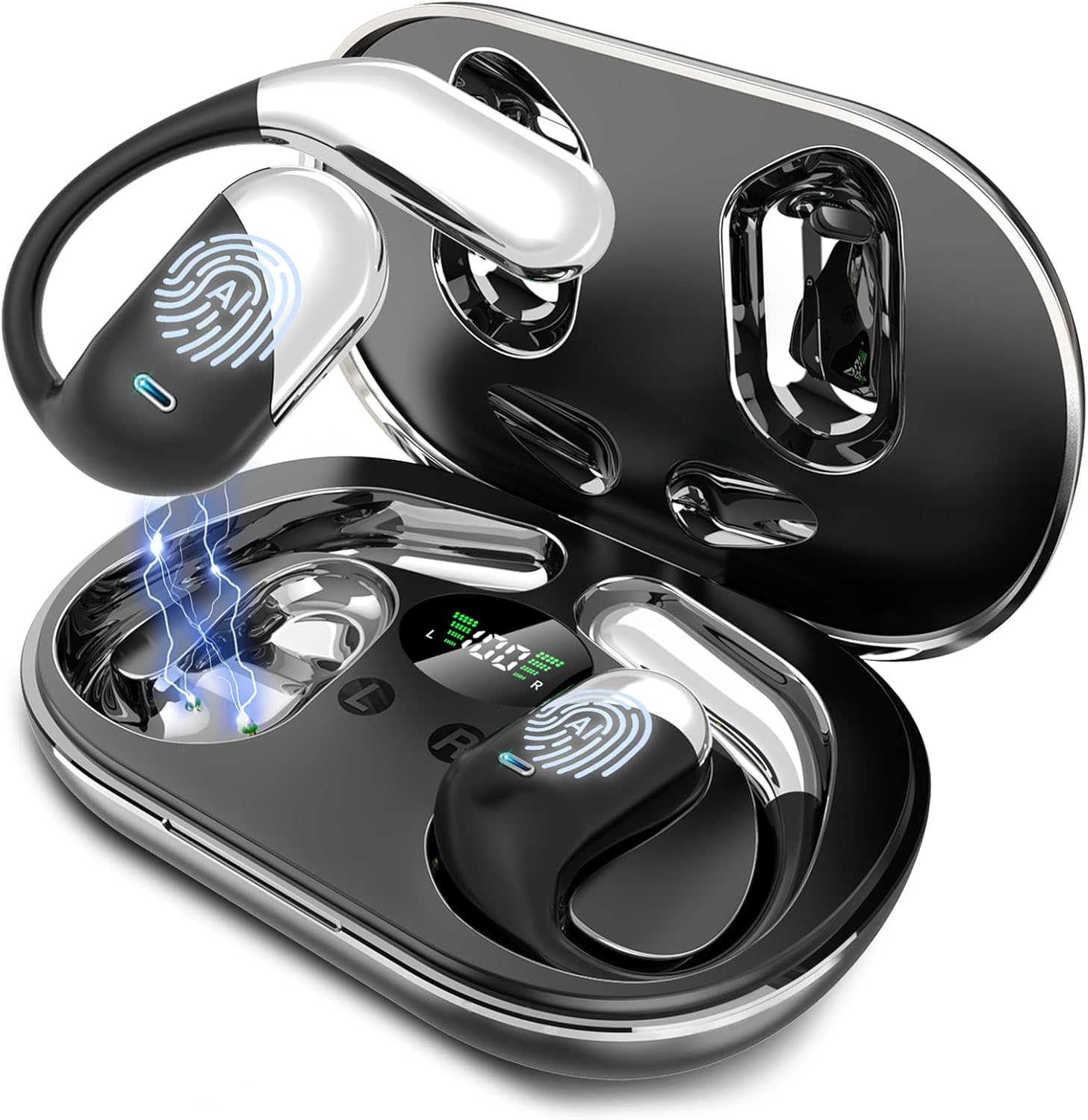 AI Translation Earbuds, 198+ Languages Real-Time Translator, 60H Playtime Audifonos Traductores Inglés Español, 3-in-1 Translating Headphones for Travel, Business & Learning
