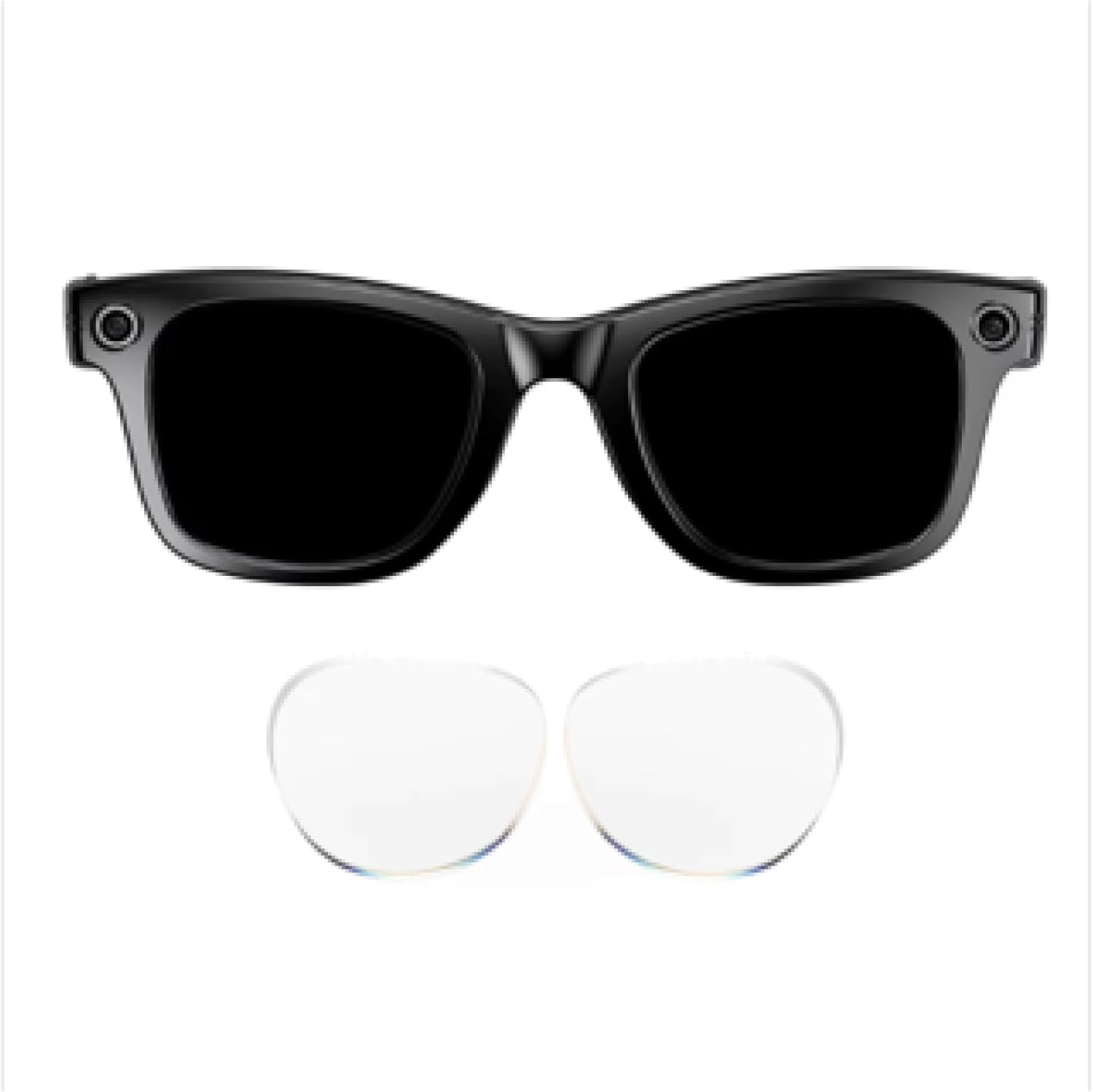 StichGreen- AI Smart Glasses with Camera,8MP HD Camera,1080p Video Recording, AI Voice Control, AI Photo Real time Translation, +2 Lenses (Sunglass+Anti-Blue Light Lenses)