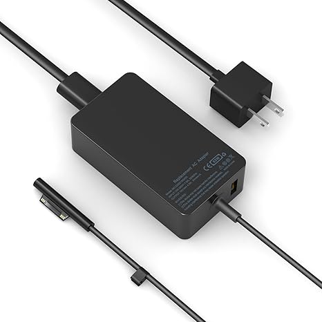 65W Surface Pro Laptop Charger-for Microsoft Surface Pro Charger Windows Surface Laptop 6,5,4,3,2,1,for Microsoft Surface Pro10,9,8,7+,7,6,5,4,3,X,Surface Book3,2,1,Surface Go Tablet,Support 44W, 10FT