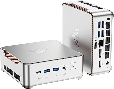 KAMRUI Pinova P2 Mini PC 16GB RAM 512GB SSD, AMD Ryzen 4300U(Beats 10110U/3500U/N150/N95,Up to 3.7 GHz)Mini Computers,Triple 4K Display/HDMI+DP+Type-C/WiFi/BT for Home/Business Mini Desktop Computers