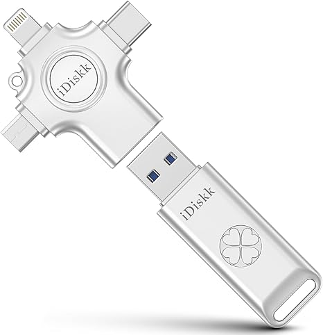 iDiskk USB 3.0 Flash Drive 128GB for iPhone,External Photo Stick Memory Storage for Picture/Video/Data Saver,Backup for iPad Android, Mac & PC