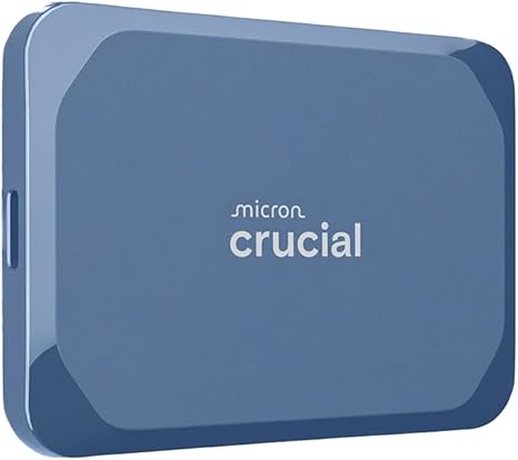 Crucial X10 2TB Portable SSD, Up to 2,100MB/s, USB 3.2 USB-C, External Solid State Drive, Compatible with Windows, Mac & Android, Durable Storage for Games, Photos & Files, Blue - CT2000X10SSD9-02