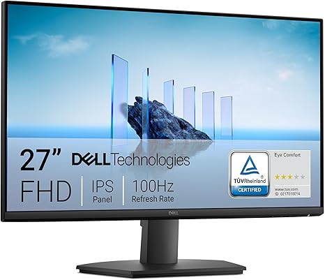Dell 24 Monitor - SE2425HM - 23.8-inch Full HD (1920x1080) 16:9 100Hz Display, IPS Panel, 16.70 Million Colors, Anti-Glare, 1 HDMI / 1 VGA Port, TÜV Rheinland 3-Star*, Comfortview Plus - Black