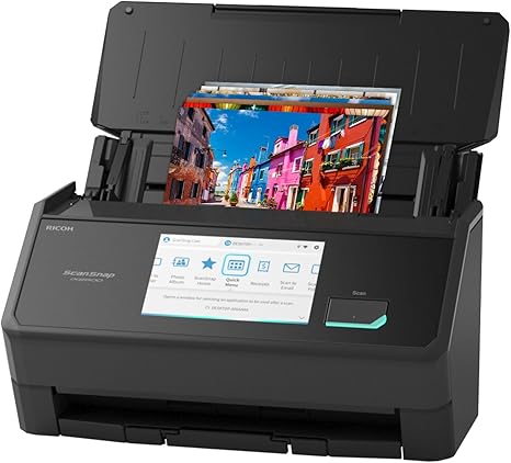 ScanSnap iX2500 Photo Edition Wireless or USB High-Speed Cloud Enabled Photo, Document & Receipt Scanner with Large 5