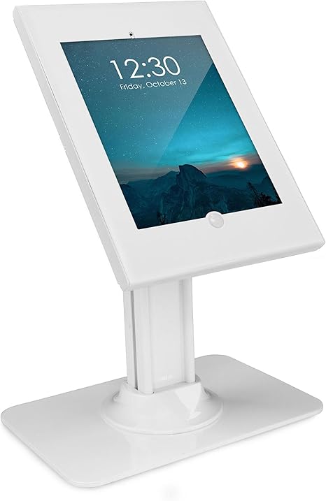 Mount-It! iPad Kiosk Stand, Anti-Theft Tablet Kiosk with Locking Countertop Enclosure & Freestanding Base, Compatible with iPad Pro, iPad Air & Gen 7–11 (10.2–11