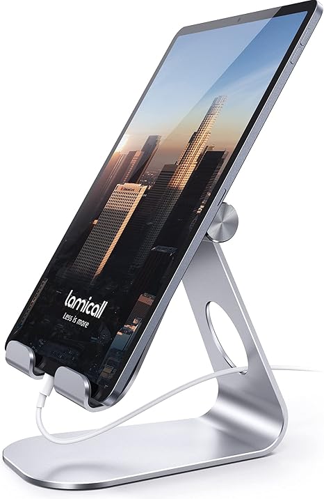 Lamicall Tablet Stand, Adjustable Tablet Holder - Desktop Stand Dock Holder for 4-13