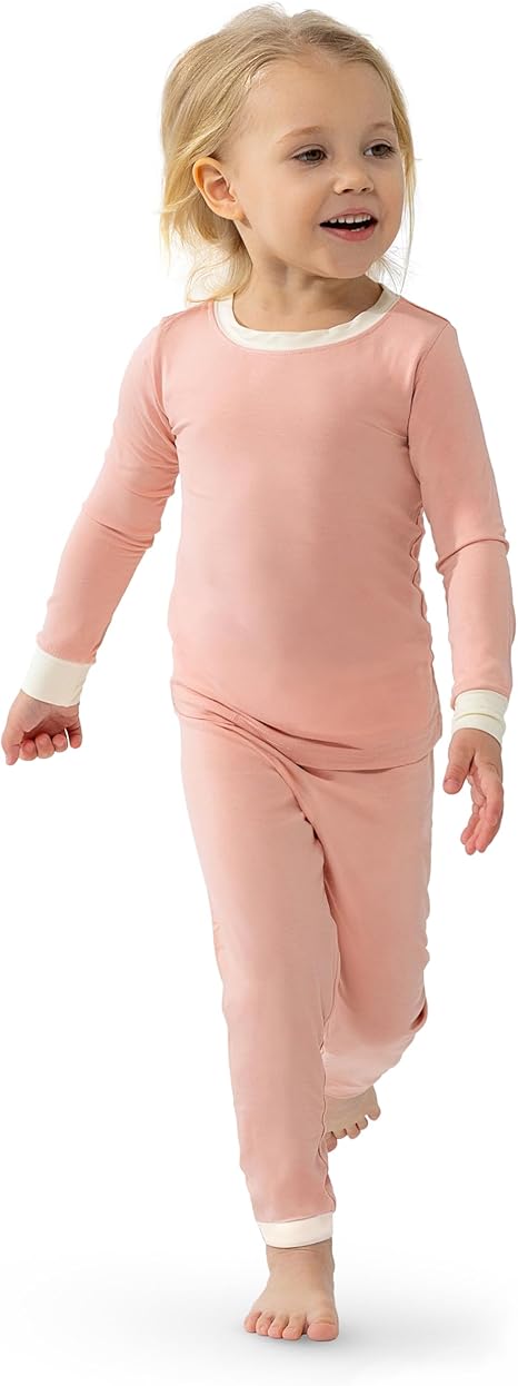 Soft Viscose from Bamboo Pajamas for Kids - Toddler Pajamas for Boys & Girls - Two Piece Set PJs