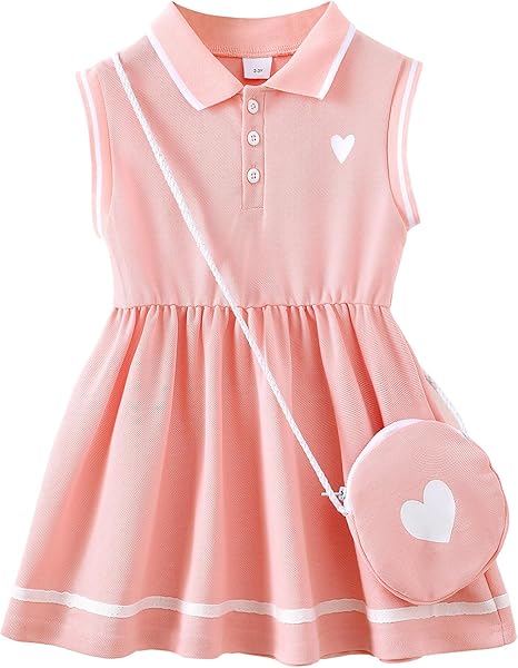 Saeaby Little Toddler Girl Sporty Dress Summer Clothes Ruffle Sleeveless Kids Dresses Sport Causal Sundress Girl Outfits