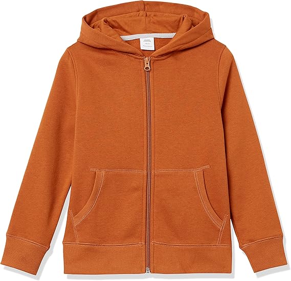 Amazon Essentials boys Fleece Zip-Up Hoodie Sweatshirt