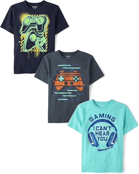 The Children's Place Boys The Children's Place Boys Short Sleeve Graphic T- Shirt 3-Pack