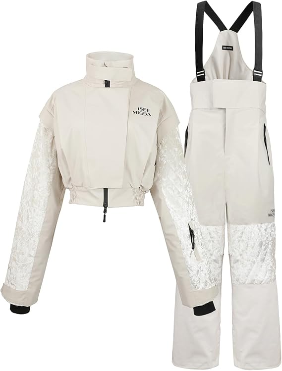 Women Snow Suits Ski Jacket and Pants Set Waterproof Windproof Snowboarding Ski suits Winter Sports Velvet Quilted