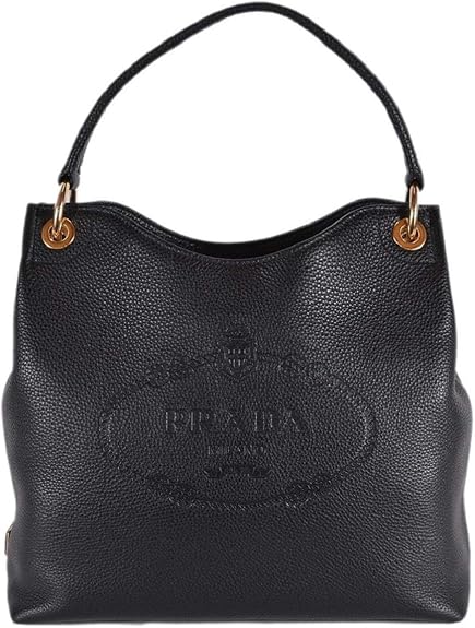 Prada Satchel Bag Handbag For Women - Women's Vitello Daino Black Leather Satchel Bag Handbag 1BC051 Bags For Women