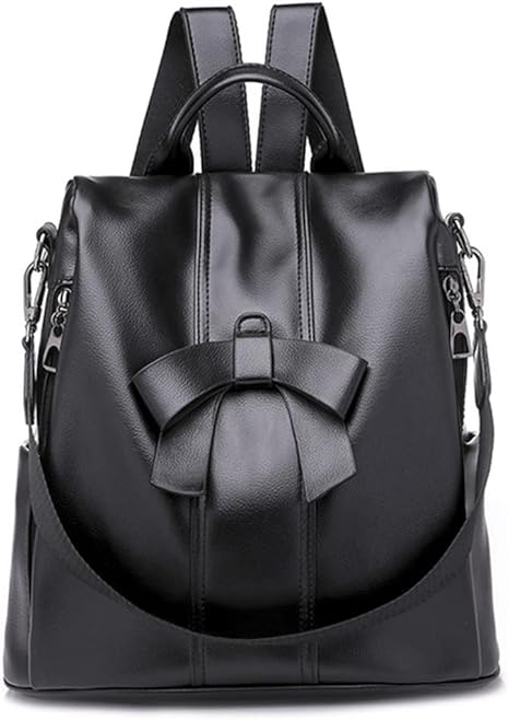 Ladies Backpack Leather Women Shoulder Bag Large Travel Bag Rucksack