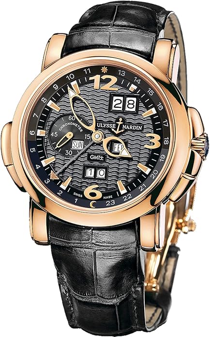 Ulysse Nardin Solid Rose Gold GMT Perpetual 42mm Mens Watch, 326-60/62