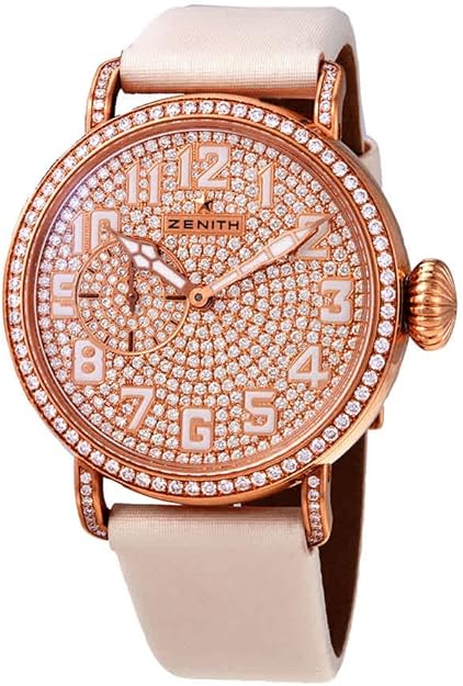 Zenith Pilot 18kt Rose Gold Automatic Diamond Dial Ladies Watch 22.1931.681/79.C732