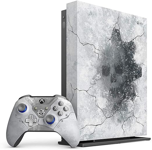 Xbox One X 1TB Console - Gears 5 Arctic Blue Limited Edition (Games Not Included) (Renewed)