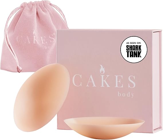 CAKES Body® Grippy Non-Adhesive Silicone Nipple Covers for Women (NO STICKY ADHESIVE) - Reusable, Silicone (Circle)